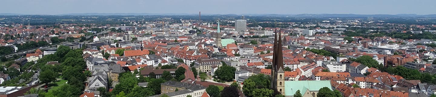 Stadtpanorama Bielefeld von oben